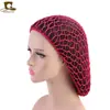Red Trenzada de Ganchillo Hecha a Mano para Mujer, Bolsillo de Malla, Sombrero para el Cabello de Placa de Malla, Gorro de Noche, Lazo Retro, Estilo Retro