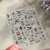 Pegatinas para Uñas de Banda Estilo Retro Dulce-Genial, Elementos Geniales de Banda, Cruz de Chica Picante, Estrella, Saturno Pegatinas para Uñas