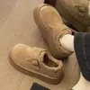 Novedad Otoño e Invierno 2026 Zapatos Birkenstock Gruesos con Forro de Felpa, Zapatos de Nieve Cálidos sin Cordones que Aumentan la Altura, Zapatos de Algodón con Suela Gruesa