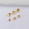 Cuentas de silicona de cobre color dorado de 18 quilates que conservan el color, cuentas de silicona de posicionamiento ajustables, material para cuentas espaciadoras de collar, pulsera, pendientes DIY