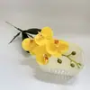 Orquídea Phalaenopsis Artificial com 4 Flores, Haste Única, Planta Decorativa de Plástico para Sala de Estar Interna, Decoração de Chão para Sala de Jantar, Flor Artificial