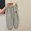 Novas Calças Casuais Infantis da Moda de Desenho Animado para Primavera para Meninos e Meninas, Calças da Moda Estilo Coreano, Roupa para Bebês e Crianças
