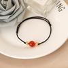 Pulsera de acacia roja con frijol rojo, collar ajustable, joyería de ágata roja, venta directa de fábrica, joyería que combina con todo.