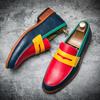 Mocassins Casuais Masculinos Tamanho Grande Transfronteiriços Sapatos de Couro Pequenos Britânicos Modernos Bico Fino Cabeleireiro Sapatos Slip-On 48