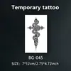 Pegatinas de Tatuaje Temporales Cruz de Frontera Cruz y Serpiente Dragón Herbales para Hombres y Mujeres Tatuajes Tradicionales en Brazos Duraderos Impermeables 7~15 Días