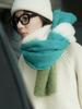 Bufanda de lana suave, esponjosa, cómoda y a la moda para mujer, estilo coreano, para invierno