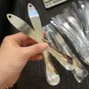 Colher de Aço Inoxidável Padrão Folha Criativo Pá para Recheio de Pastel Colher de Mistura Colher de Sorvete Colher de Sobremesa