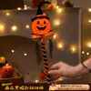 Cubo de calabaza de Halloween, cubo de calabaza portátil con luz, decoración de luz de calabaza brillante, cubo portátil de caramelo de calabaza con luz cálida de comercio exterior