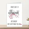Conjunto de Cartão de Agradecimento e Envelope Branco Simples com Texto, Estilo Novo Transfronteiriço, Cartão de Agradecimento Geral