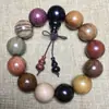 Pulsera Zodiaco con Cuentas Talladas de Orbe de Múltiples Tesoros Pulsera para Hombres y Mujeres Pulsera de Pareja Estilo Chino Cuentas de Rosario Joyería Decorativa