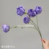 Flores artificiales, rosas de burbuja, rosas de borde quemado, flores de borde rizado, accesorios de decoración de bodas, flores falsas, arreglos florales decorativos