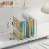 Soporte de libro transparente, soporte de libro de escritorio portátil, caja de almacenamiento de libros transparente acrílica, portalápices, estantería