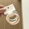 3 Cartões ~ Novos Elásticos Coloridos de Alta Elasticidade Sem Costura para Cabelo, Argolas de Toalha, Macarons Que Não Danificam os Fios de Cabelo