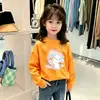 Camiseta de Manga Larga Dulce Linda con Estampado de Dibujos Animados para Niña 2026 Otoño Nueva Superior de Estilo Casual para Niñas