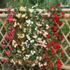 Vime de rosa de simulação para pendurar na parede, videira de flor artificial, 69 rosas, flor de plástico, videira de flor de seda, plantas