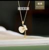 Colar de Jade Hetian Natural Feminino 2025 Nova Entrada Luxo Nicho Corrente de Clavícula de Prata Esterlina Pingente com Fivela Segura Benmingnian