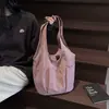 Bolso Nicho de Hombro Único para Axila Bolso Tote de Gran Capacidad Femenino Nuevo Estilo Coreano Plisado Multibolsillo Bolso de Mano para Viaje