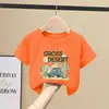 Camiseta de Manga Corta de Algodón Puro para Niños 2026 Verano Nuevo Estilo Casual Versátil Top de Verano Camiseta de Moda