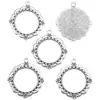 Diámetro Interior Redondo de 25 mm Base de Aleación de Piedra Preciosa para Reloj Accesorios Decorativos DIY para Collar Base de Colgante C49