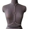 Cadena Corporal de Anillo Geométrico, Prenda Base de Moda con Collar Integrado y Cadena para la Cintura, Accesorio de Ropa para Sesiones de Fotos