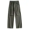 Pantalones Casuales de Pierna Ancha Desestructurados de Trabajo para Hombre de Primavera y Otoño con Pliegues Tridimensionales y Cordón, Corte Holgado, Estilo Juvenil Relajado, Versátil