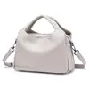 Bolso Casual para Mujer de Cuero Genuino de Gran Capacidad Textura Suave de Cuero Bolso de Hombro Portátil Estilo Coreano Simple Bolso Cruzado Versátil