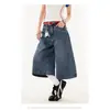 Jeans Delgados de Pierna Ancha para Mujer de Primavera y Verano, Pantalones Rectos Sueltos Cropped de Cintura Alta Adelgazantes