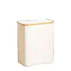 Cesta de Lavandería de Tela Oxford Caja de Almacenamiento Multifuncional con Asa de Bambú y Tapa para Guardar Ropa Sucia, Plegable y de Doble Apertura