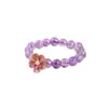 Jingdong Joias Anel de Cristal Natural Estilo Nicho High-End Anel Elástico de Bola Redonda para Mulheres Anel Pequeno da Moda