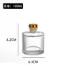 Botella de Aromaterapia sin Fuego Transfronteriza 100ml Botella de Vidrio Espesado Cilíndrico para Aromaterapia Botella Volátil Difusora de Aceite Esencial con Flores Secas y Ratán