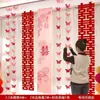 Set de Decoración para Habitación de Boda Dormitorio de la Novia Adornos Colgantes de Personajes Alegres Pancarta Rosa Sala de Bodas Cortina para Casa Nueva Decoración Matrimonio