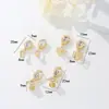 Accesorios para Joyería Zhongxing Hebilla de Colgante DIY Chapada en Cobre Puro Oro Real de 14K Incrustada con Circonita Hebilla de Colgante de Gota de Agua Venta al por Mayor
