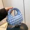 Bolso pequeño portátil de alta gama, estilo coreano, informal, de moda, para mujer, novedad de 2024, bolso cruzado sencillo con textura informal.