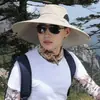 Sombrero de Vaquero Occidental para Hombres y Mujeres, Sombrero de Pescador Impermeable de Secado Rápido para Senderismo y Acampada al Aire Libre en Verano, Sombrero de Protección Solar Estilo Japonés