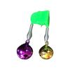 Campana de pesca de colores de alta sensibilidad con doble clip de plástico y alarma antivuelco.