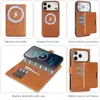 Compatível com capa de celular magnética três em um para iPhone 18, capa com compartimento para cartão para Samsung S26, capa com suporte flip para carregamento sem fio