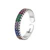 Desejo Amazon Cross-border Hot Sale Retro Ring Mulheres Cor Double Row Zircon Abertura Anel Joias Atacado Mulheres