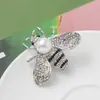 Broche de aleación de estilo coreano, tridimensional, perla, full diamond, insecto, abeja, estilo femenino, pin, accesorios de corsage