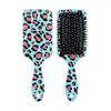 Peine Estampado de Leopardo, Peine con Cojín de Aire, Peine para Peinar el Cabello para Mujeres, Peine con Cojín de Aire para Volumen Alto, Peine Masajeador del Cuero Cabelludo