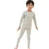 26 Roupa Íntima de Algodão Puro Antibacteriano para Meninos da Primavera e Outono Lycra Algodão Roupa de Casa Estampada Roupas e Calças Finas de Outono para Crianças