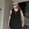 Chaleco de Seda de Hielo Texturizado para Hombre 2025 Verano Nuevo Deportivo Juvenil Holgado Bajo Camiseta sin Mangas Chaleco