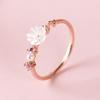 Ciervo Dorado Rey S925 plata electrochapado oro rosa pendientes anillo conjunto cadena pequeño fresco lujo ligero concha flor traje joyería