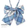 Cuello de Camisa con Lazo de Cuadros Estilo Japonés JK Flor para Mujer Estilo Universitario Foto de Graduación Camisa con Lazo Gratis Traje de Buceo con Lazo