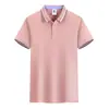 Overol tipo Polo Camiseta Impresión de logo Publicidad Cultura Manga corta Algodón Puro Ropa de Trabajo Bordado Flor Pedido en Grupo