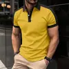 Nueva estación independiente ebay transfronteriza europea y americana para hombre moda solapa talla grande algodón sarga camiseta para hombre camisa POLO