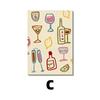 Póster Artístico de Nicho Curativo de Estilo Nórdico Simple Pintura Decorativa Comercio Exterior Más Vendido Botella de Vino Fondo para Restaurante Pintura HD Núcleo