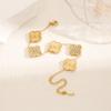 Moda de Celebridad de Internet Pulsera Pulsera Trébol de Cuatro Hojas de la Suerte Acero de Titanio 18K Lujo Ligero Simple Elegante Moda Socialité Comodín