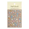 Redanco Nuevo Pegatina de Uñas Artísticas para Uñas 5D Repujado Dibujos Animados Sirena Concha Luz Calcomanía Tridimensional para Uñas He-1179