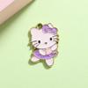 Colgante de Gato Kt Accesorios Colgante Pequeño Estilo Europeo y Americano Dibujos Animados Aleación Goteo de Aceite Accesorios de Joyería Pulsera DIY Ropa Pendientes