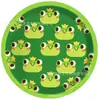 Mm172 Tema de Fiesta de Cumpleaños de Rana de Dibujos Animados Vajilla para 8 Personas Juego de 4 Piezas Plato de Papel Vaso de Papel